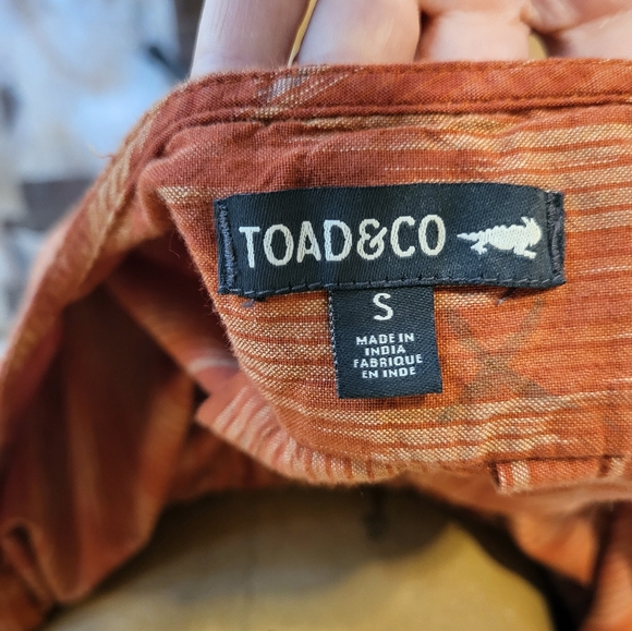 Toad&Co Shakti Romper Swim Suit Cover Up Orange Small - Picture 7 of 8